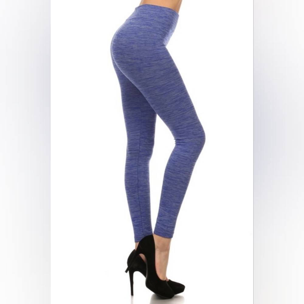 Yelete Women's Blue Heather Leggings